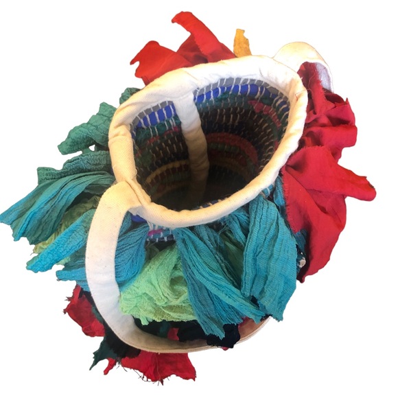 Recycled Kantha Wine Bag Purse - Picture 12 of 12